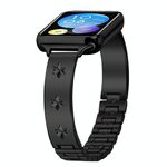 Cinturino in metallo con fiocco di neve e petali per Xiaomi Mi Band 8 Pro / Redmi Watch 4 (nero)