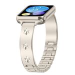 Per Xiaomi Mi Band 8 Pro / Redmi Watch 4, cinturino in metallo con motivo a fiocco di neve (Starlight)