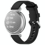 Cinturino da polso in silicone con fibbia argentata a sgancio rapido per Garmin Lily 2 xDfind (nero)