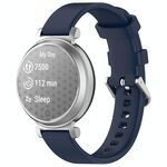 Cinturino da polso in silicone con fibbia argentata a sgancio rapido per Garmin Lily 2 xDfind (blu notte)