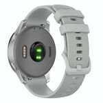 Cinturino per orologio in silicone tinta unita a quadri piccoli xDfind da 20 mm (grigio)