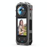 Per Insta360 X5 PULUZ Gabbia protettiva in lega di alluminio Rig Espandi Cold Shoe Housing Frame (Grigio)