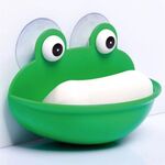Bagno Cartone animato carino forte ventosa scatola di sapone di scarico (verde)