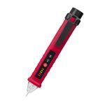 Penna elettrica intelligente senza contatto ANENG Penna elettrica a induzione domestica con suono e luce (rossa)