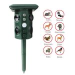 Repeller di serpenti multifunzionale a vibrazione ad ultrasuoni da esterno (verde)