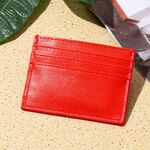 Porta carte di credito da uomo Fondina per patente di guida Porta carte di credito multi carta (rosso)