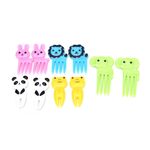 5 set 10 in 1 creativo cartone animato animale plastica bambini frutta forcella bento decorazione stuzzicadenti (G222)