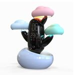 Cloud Weather Time Light Sveglia sveglia multifunzione a induzione intelligente per bambini (blu)