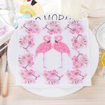 Tovagliolo per il viso con decorazione per feste con stampa colorata di fenicotteri