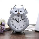 2 PCS Sveglia per studenti con campanello in metallo con super anello di cartone animato creativo per bambini (grigio)