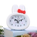 3 PC Orologi da casa per uso quotidiano Sveglia creativa per bambini coniglietto dei cartoni animati (bianca)
