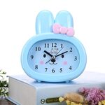 3 PC Orologi da casa per uso quotidiano Sveglia creativa per bambini coniglietto dei cartoni animati (blu)
