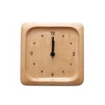 Sveglia decorativa da comodino in faggio da comodino in legno massello semplice da studio (figure quadrate)