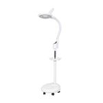 Lampada da terra a LED senza ombre Lampada di bellezza Touch Screen Nail Pattern Sopracciglio, spina CN (bianco)