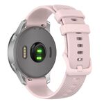 Cinturino per orologio in silicone tinta unita a quadri piccoli xDfind da 20 mm (rosa)