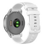 Cinturino per orologio in silicone tinta unita a quadri piccoli xDfind da 22 mm (bianco)