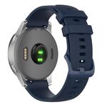 Cinturino per orologio in silicone tinta unita a quadri piccoli xDfind da 22 mm (blu navy)