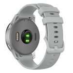 Cinturino per orologio in silicone tinta unita a quadri piccoli xDfind da 22 mm (grigio)