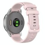 Cinturino per orologio in silicone tinta unita a quadri piccoli xDfind da 22 mm (rosa)