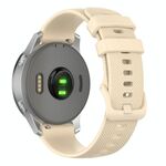 Cinturino per orologio in silicone tinta unita a quadri piccoli xDfind da 22 mm (beige)