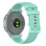 Cinturino per orologio in silicone tinta unita a quadri piccoli xDfind da 22 mm (verde acqua)