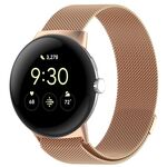 Cinturino magnetico in metallo milanese xDfind per Google Pixel Watch 3 da 45 mm (oro rosa)