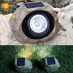 Faretto a LED in pietra simulata ad energia solare Lampada da giardino per esterni impermeabile IP65