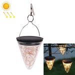 Lampada a sospensione conica Starlight a energia solare IP55 Lampada da giardino per esterni impermeabile (bianco caldo)