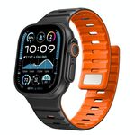 Cinturino magnetico in silicone Norman per Apple Watch 46 mm / 49 mm / 45 mm / 44 mm (nero arancione)