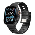 Cinturino magnetico in silicone Norman per Apple Watch 46 mm / 49 mm / 45 mm / 44 mm (nero)