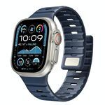 Cinturino magnetico in silicone Norman per Apple Watch 46 mm / 49 mm / 45 mm / 44 mm (blu scuro)