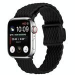 Cinturino elastico intrecciato con fibbia magnetica per Apple Watch da 46 mm / 49 mm / 45 mm / 44 mm (nero)