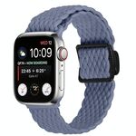 Cinturino elastico intrecciato con fibbia magnetica per Apple Watch da 46 mm / 49 mm / 45 mm / 44 mm (grigio blu)