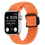 Cinturino elastico intrecciato con fibbia magnetica per Apple Watch da 42 mm / 41 mm / 40 mm / 38 mm (arancione)