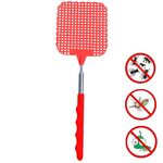 Creativo scacciamosche in plastica retrattile Forniture estive Schiacciamosche (rosso)