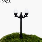 10 pezzi muschio micro paesaggio decorazione succulente bottiglia ecologica bonsai pot modello lampada ornamento (doppie luci su testa bianca)