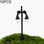 10 pezzi muschio micro paesaggio decorazione succulente bottiglia ecologica bonsai pot modello lampada ornamento (doppie luci giù testa bianca)