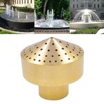 Testa di fontana paesaggistica con ugello d'acqua a strato di fuochi d'artificio interamente in rame, dimensioni: 1 pollice (ottone)