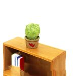 Mini carino vaso pianta artificiale fiore miniatura casa delle bambole decorazione accessori (cuore d'amore)