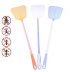 Scacciamosche scacciamosche con manico lungo in plastica per uso domestico, consegna casuale dei colori