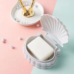 Scatola portasapone portatile per scarico domestico, dormitorio per studenti, scatola portasapone portatile (grigio)