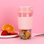 Mini spremiagrumi elettrico per uso domestico ricaricabile USB portatile (rosa)