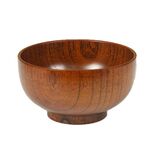 Bambini adulti Giuggiola Ciotola in legno massello Ciotola per noodle Zuppa Stoviglie per la casa, Dimensioni: diametro 10,5 cm