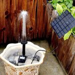 Spruzzatore di sospensione della pompa dell'acqua di CC della fontana solare della decorazione del giardino roccioso (nero)