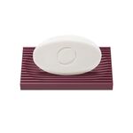 Portasapone personalizzato in gomma morbida resistente alle cadute, tipo mocio per sapone da appoggio su due lati per bagno (rosso)