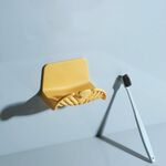 Portasapone da parete per uso domestico, sapone da toilette, semplice portafiltro per l'acqua (giallo)