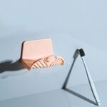Portasapone da parete per uso domestico, sapone da toilette, semplice portafiltro per l'acqua (rosa)