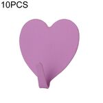 10 PCS Love Heart Hook Gancio per decorazione della stanza a forma di cuore in acciaio inossidabile (viola)