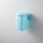 Portaspazzolino da parete con ventosa magnetica Portaspazzolino Set semplice per coppia in casa Cilindro dentale (blu)