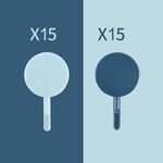 10 pezzi bicolore misto carino creativo appeso a parete gancio appiccicoso decorazione gancio adesivo da parete senza pugno (azzurro + blu scuro)
